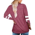thumbnail image 3 of Anbech V Neck Long Sleeve T-Shirt for Women Casual Sweatshirt Tee Shirt with V Neck, 3 of 3