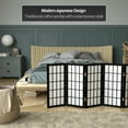 thumbnail image 3 of Red Lantern 2 ft. Short Desktop Window Pane Shoji Screen - Black - 6 Panels, 3 of 7