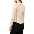 thumbnail image 2 of 1.State Womens Winter Luxe Square neckline Puff Sleeve Blouse, 2 of 2