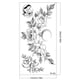 thumbnail image 3 of Etiquetas Engomadas Del Tatuaje 6 calcomanías de tatuaje desechables de flores extraíbles para adultos (C) Wdftyju  Libre de BPA, 3 of 3