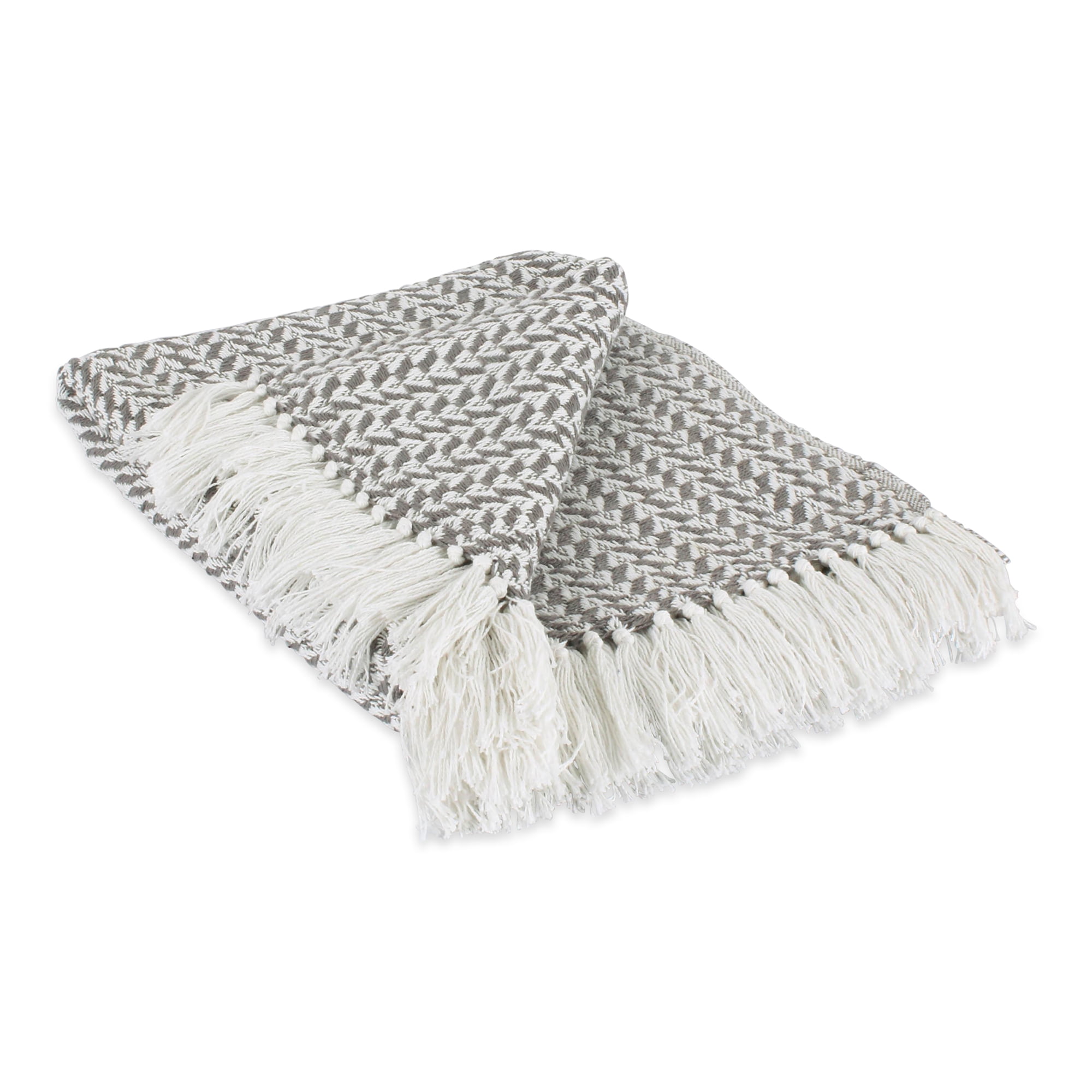 MoDRN Wool Raised Decorative Throw Blanket 50" x 60" Multiple Colors Gray 