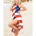 thumbnail image 3 of HAPPY BAY Women's Summer Pareos Beach Swim 4th of July Cover Ups Swimsuit Beachwear Sarong Vacation Swimwear Wraps Coverups for Women One Size American Flag, Red, 3 of 6