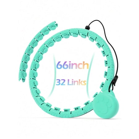 Weighted Circle With 32 Links(66 Inch) Weighted Ball For Adults Weight Loss Fitness Hoop Plus Size For Women Smart Exercise Equipment