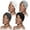 Black, Grey, Light Grey, Light White, variant on 4 Pieces Turbans for Women Soft Pre Tied Knot Fashion Pleated Cancer Turban Cap Chemo Headwrap Sleep Hat, 4 Colors