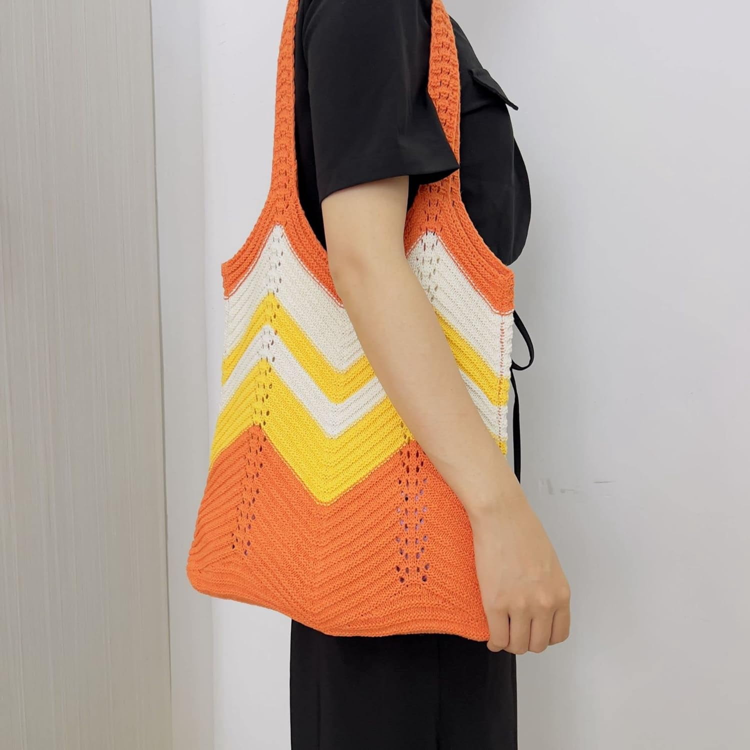 Kukuzhu Y2k Aesthetic Tote Bag Aesthetic Y2k Bag Crochet Tote Bag Aesthetic Tote Bags Aesthetic Y2k Purse