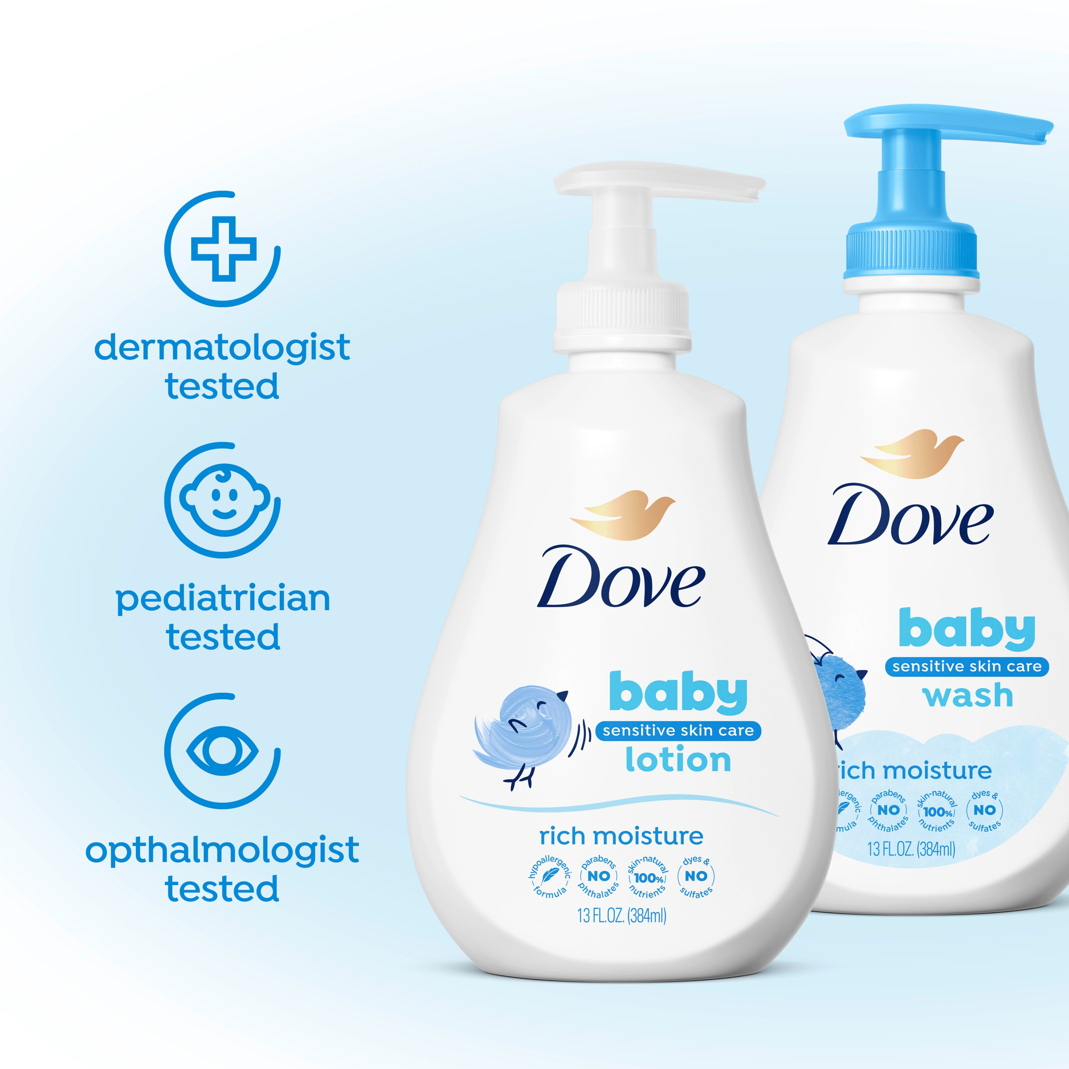 Dove Baby Rich Moisture Body Lotion, 13 fl oz photo 7