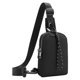 thumbnail image 1 of Bolso bandolera de pecho, pequeño bolso de nailon con cremallera, mini bolso de hombro portátil Negro, 1 of 8