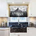 thumbnail image 5 of GZHJMY Mountain Half Window Tier Curtains 24 Inch Blackout Thermal Insulating Kitchen Linen Tier Curtains for Kitchen,Bathroom,Cafe, 5 of 7