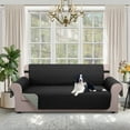 thumbnail image 6 of U-NICE HOME Reversible 4 Seater Sofa Cover Washable, Water Repellent, Elastic Straps, Black/Grey, 6 of 6