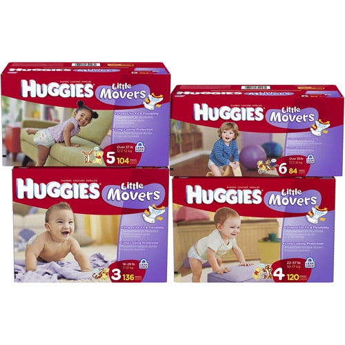 HUGGIES Little Movers Diapers (Choose Your Size)