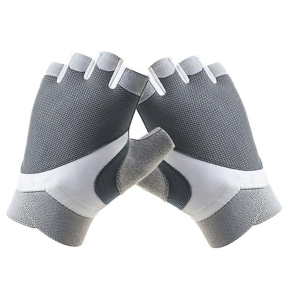 Breathable Exercise Gloves, Weightlifting Fingerless Gym Gloves With Curved Backless