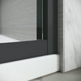 thumbnail image 3 of 56"-60"W x 58"H Sliding Glass Tub Door Matte Black Semi Frameless Double Bathtub Door, Certified Thick Clear Clear Tempered Glass, 304 Stainless Steel Handles., 3 of 6