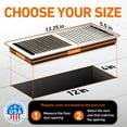 thumbnail image 4 of 4X12 Floor Vent Covers Floor Register with Mesh Cover Trap, Heat and Air, Walkable Metal Floor Vent for HVAC Duct, Contemporary, Satin Nickel, 4 of 7