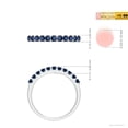 thumbnail image 5 of ANGARA Natural Shared Prong Set Half Eternity Sapphire Wedding Band in 14K White Gold for Women (Size-2.1mm) | September Birthstone, Anniversary, Jewelry Gift for Women | Natural Blue Sapphire Ring, 5 of 10
