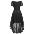 thumbnail image 4 of WEAIXIMIUNG Robes d'Invité de Mariage Tendance pour Femmes Printemps 2024 Grande Taille Robe Épaules Dénudées Haute Basse Ligne A Robe de Cocktail de Mariage Rouge s, 4 of 4