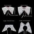 thumbnail image 2 of 2 piezas, 2 estilos, cuello de encaje desmontable, cuello falso decorativo, adorno, aplique bordado en el escote, 2 of 6