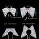 thumbnail image 2 of 2 piezas, 2 estilos, cuello de encaje desmontable, cuello falso decorativo, adorno, aplique bordado en el escote, 2 of 6
