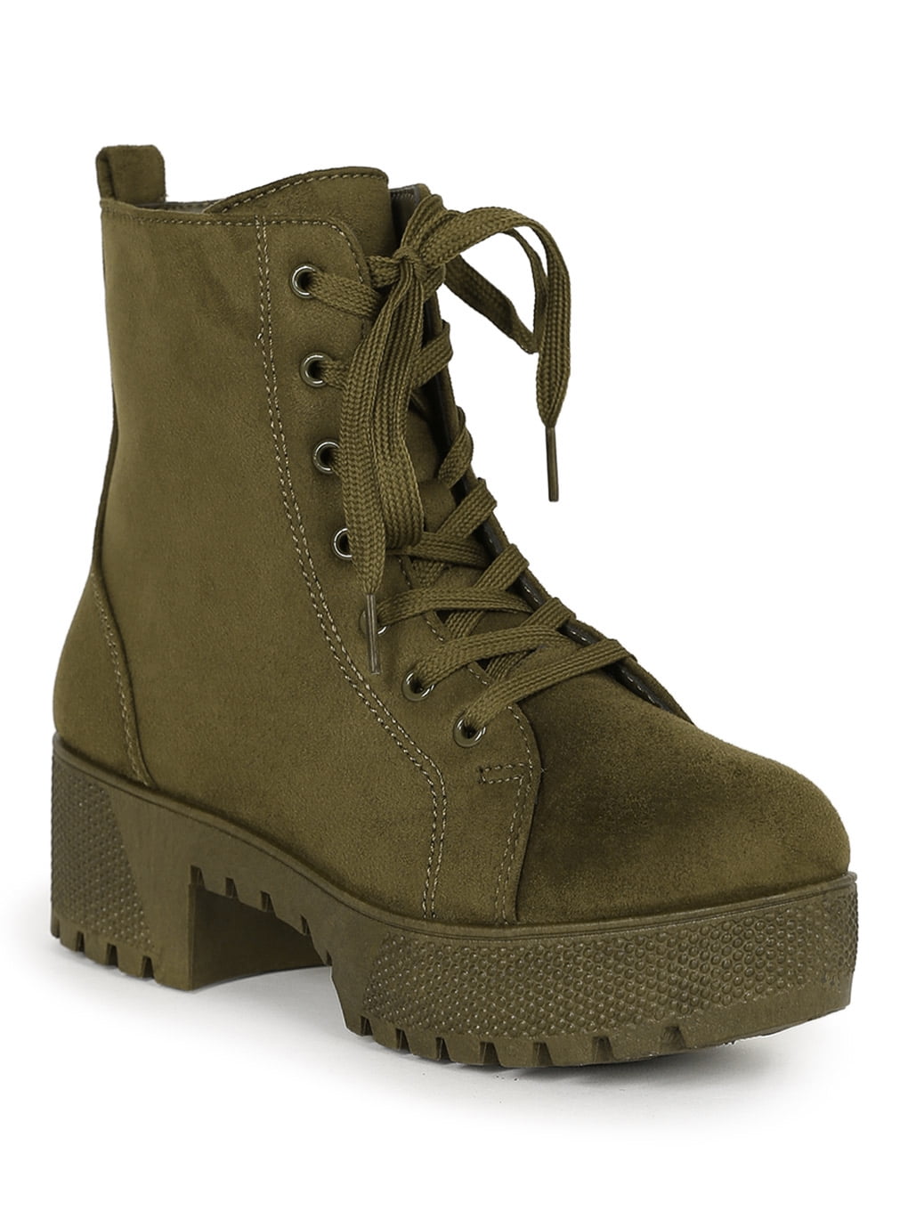 beige platform combat boots