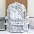 thumbnail image 3 of Yucurem Aesthetic Floral Backpack for Women, Large Capacity Nylon Kawaii Backpack, Multiple Pockets Laptop Backpacks for Shopping Travel Work, 12.6x7.09x16.54inch, 3 of 7