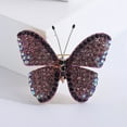 thumbnail image 3 of Kripyery Colorful Butterfly Brooch Pin Shiny Rhinestone Inlay Elegant Brooch Women Fashion Alloy Badge Handbag Sweater Suit Shawl Decoration Clothing Accessories Party Wedding Jewelry Gift, 3 of 8