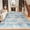 Blue, variant on Jamfeel Abstract Area Rugs for Living Room Non Slip Kitchen Rugs Classic Printed Faux Wool Carpet, 5'x8', Blue