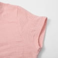 thumbnail image 6 of Prolriy Womens Tops Linen Shirts for Women, Women's Round Neck Short Sleeve Solid Color Casual and Comfortable Tops T Shirts for Women, Womens Tops Summer Tops Pink XXXXL, 6 of 8
