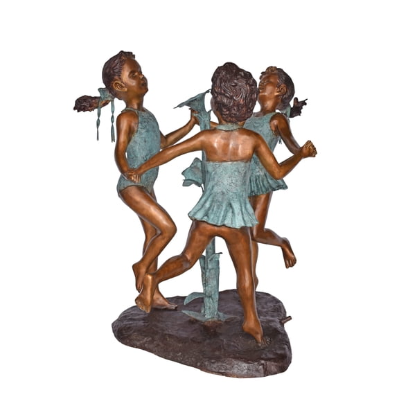 Nifao Three Dancing Girls Outdoor Fountain Statue, Bronze Garden Water Feature Sculpture for Patio & Yard – Outdoor Garden Decor Sculpture, 35"L x 24"W x 38"H