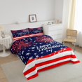 thumbnail image 3 of Erosebridal Happy Independence Day Bedding King Comforter Set,American Flag Comforter Sets King Size,Firework Room Decorative,Reversible,Microfiber,3 Pieces, 3 of 8
