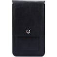 thumbnail image 2 of Handy Faux Leather Protective Vertical Wallet Carrying Case Pouch with Keychain Carabiner and Rear Belt Loop fits up to 6", 6.25" XL sized phones (or up to 6.5in x 4in), 2 of 5