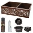 thumbnail image 2 of Premier Copper Products  - KSP3_KA60DB33229S-NB Kitchen Sink and Drain Package, 2 of 5