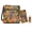 Bohemian Style Bee & Floral Mandala Pattern, variant on 3 Piece Crossbody Satchel and Wallet Set for Women, with Lip Balm Holder Sleeve, Multi Pockets, Adjustable Strap for Travel and Work, Gothic Halloween Pattern