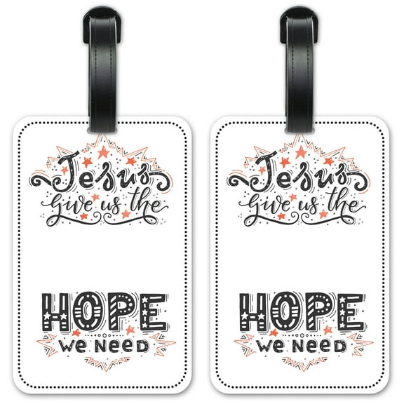 Jesus is Hope - Luggage ID Tags / Suitcase Identification Cards - Set of 2