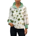 thumbnail image 4 of Eres Más Que una Camisa de Puntuación de Prueba Impresa de Moda de Manga Larga con Cuello de Botón a Rayas de Color Bloqueado para Mujeres, 4 of 7