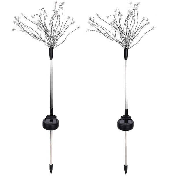 2Pcs Set 90LED Chips Solar Star Light Garden Decorative Lights for Walkway Patio Lawn Decor(Lumière colorée )