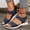 Blue, variant on Womens Walking Hiking Sandals, Comfortable Arch Support Non Slip Adjustable Straps, Cushioned Footbed Platform Sport Water Sandals for Summer Adventure
