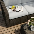 thumbnail image 6 of HAPPATIO 7-Piece Wicker Patio Conversation Set with Gray Cushions, 6 of 8