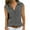 Gray, variant on Pntutb Womens Plus Size,Women's Casual Solid Sleeveless Turn Down Collar Pockets Buttons Shirt Tops