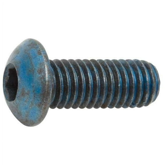 M3-0.50 Socket Head Cap Screw, Button, Metric Blue Steel, 10 mm Length, 50 PK
