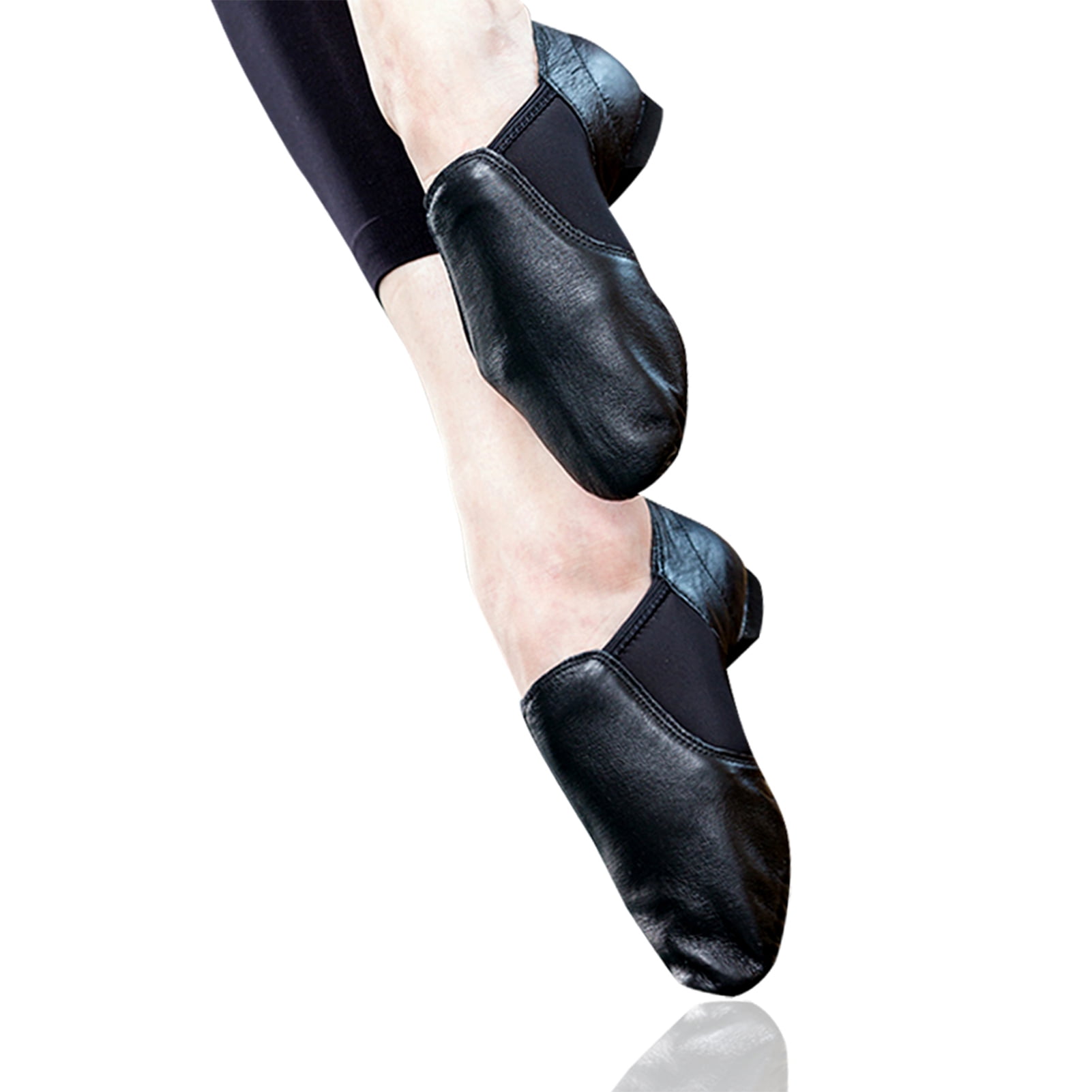 Stelle Jazz Shoes for Girls Boys Leather Unisex Slip-On Dance Shoes (Toddle