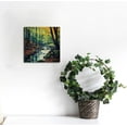 thumbnail image 3 of Landscape With River In Autumn Forest Sunset Traditional Canvas Wall Art 12x12 in, 3 of 5