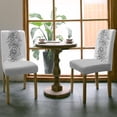 thumbnail image 2 of Sage Green Eucalyptus Dining Chair Cover Set of 4,Stretch Chair Protectors Slipcover,Spandex Kitchen Chair Seat Back Cushion Slip Cover for Dining Room,Party,Country Nature Plant Leaves Botany White, 2 of 6