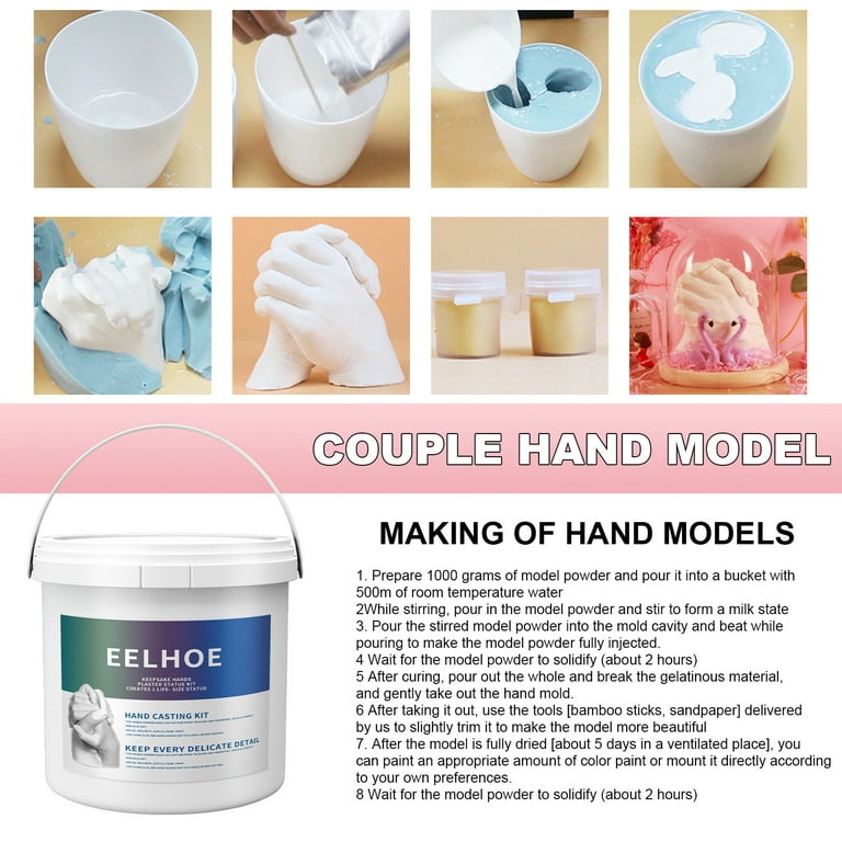 DIY Hand Casting Kit, Hand Mold Kit Couples, Craft Supplies for Plaster  Mold Casting Kit, Valentine's Day for Women, Men and Anniversary, Couple  Gifts