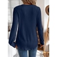 thumbnail image 3 of DOKOTOO Women's Long Sleeve Shirt V Neck Casual Fall Tops Lightweight Sweaters, 3 of 9