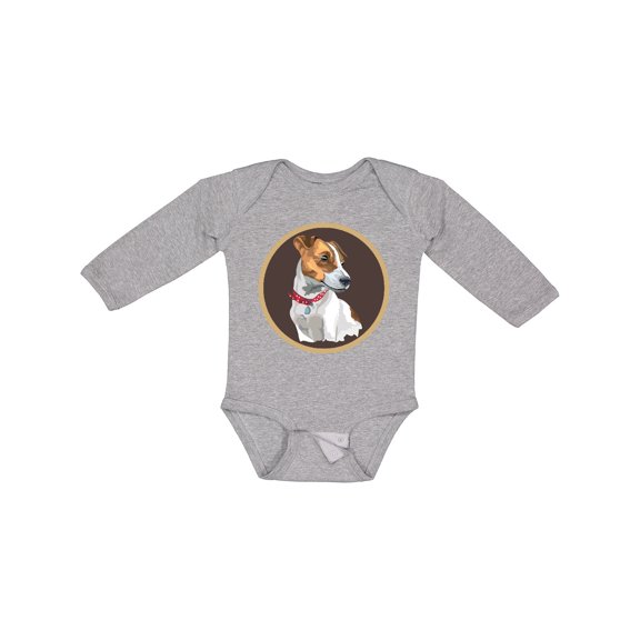 Inktastic Jack Russell Terrier Dog Art Boys or Girls Long Sleeve Baby Bodysuit