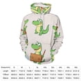 thumbnail image 2 of Cute Crocodile Cartoons(2) Men's Women Vintage 3D Hooded Sweatshirt - All-Season Loose Fit Streetwear, 2 of 6