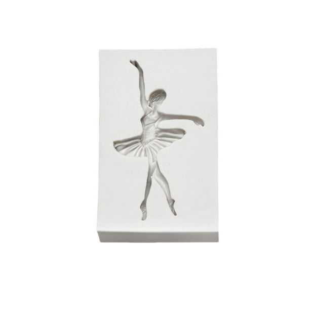 Yuarrent Ballet molde de silicona chica baile Fondant antiadherente Chocolate arcilla caramelo hornear reutilizable jabón molde utensilios de Herramientas y accesorios para hornear