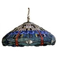 thumbnail image 2 of CH14001GD24-DH3 SCARLET Tiffany-style 3 Light Dragonfly Inverted Ceiling Pendant 24" Shade, 2 of 2
