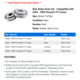 thumbnail image 2 of Rear Brake Drum Set - Compatible with 2004 - 2009 Chrysler PT Cruiser 2005 2006 2007 2008, 2 of 2