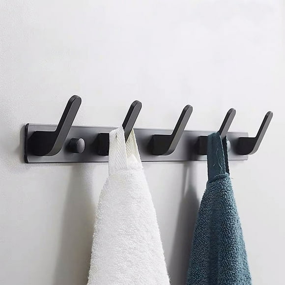 Dvkptbk Coat Rack Wall Mounted - 5 Hooks, Heavy Duty, Stainless Aluminum, Metal Coat Hook Rail for Coat Hat Towel Purse Robes Mudroom Bathroom Entryway Hook Up Other on Clearance