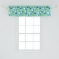 thumbnail image 2 of Ambesonne Christmas Window Valance, Santa Claus Trees Snowman, 54" X 12", Lime Green Multicolor, 2 of 3